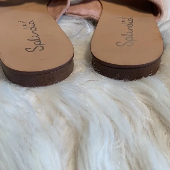 Splendid Barton Knotted Suede Slides in Dark Blush Size 7.5 - Picture 10 of 11